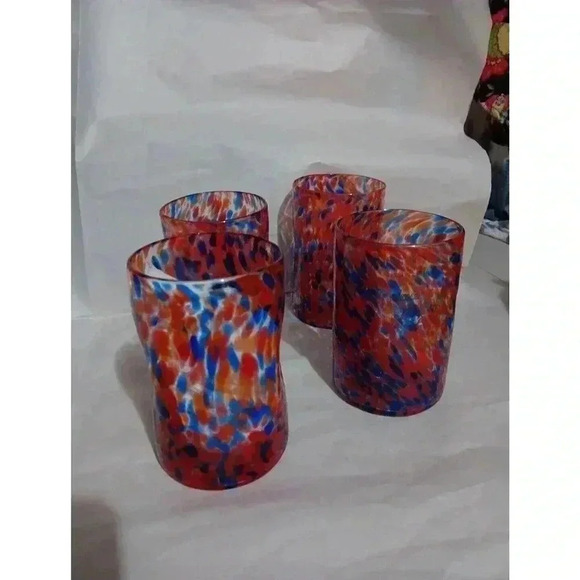 Murano Drinking Glasses Set Of 4 signed - Picture 7 of 7